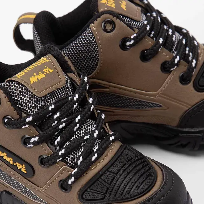 Bota Coturno Bebê Mini-Pé Adventure Marrom & Preto