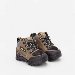 Bota Coturno Bebê Mini-Pé Adventure Marrom & Preto