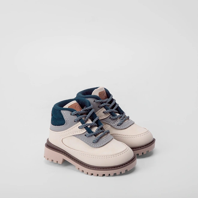 Bota Coturno Bebê Molekinho Special Concept Recortes Bege