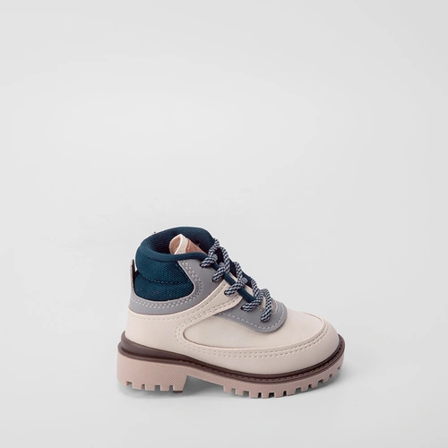 Bota Coturno Bebê Molekinho Special Concept Recortes Bege