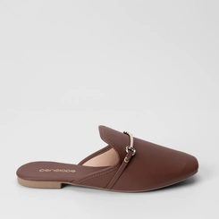 Mule Penélope Detalhe Fivela Marrom