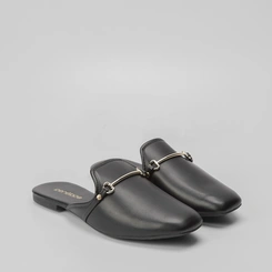 Mule Penélope Fivela Slim Preto