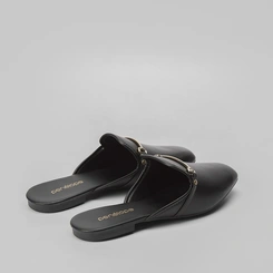 Mule Penélope Fivela Slim Preto