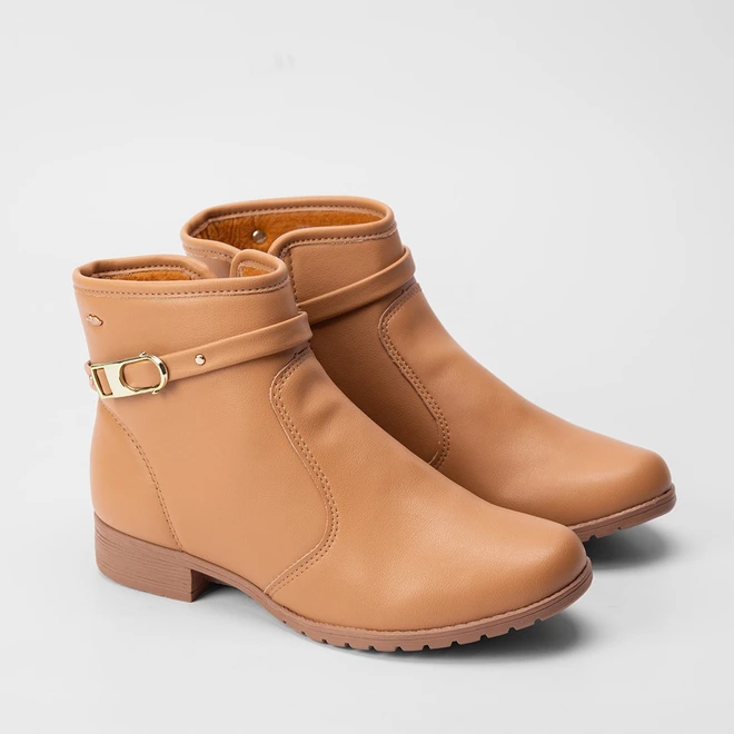 Ankle Boot Dakota Detalhe Fivela Caramelo