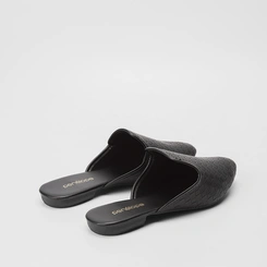 Mule Penélope Textura Tressê Preto