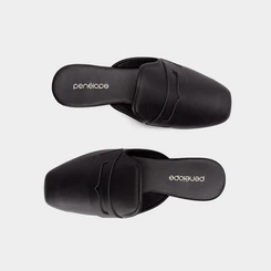 Mule Penélope Tira Recorte Preto