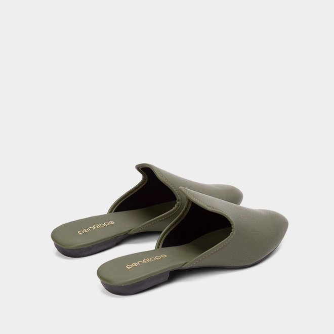 Mule Penélope Basic Verde Oliva