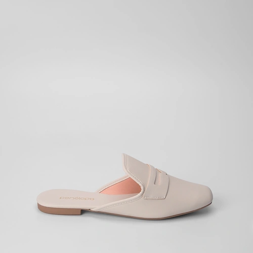 Mule Penélope Tira Recorte Off White