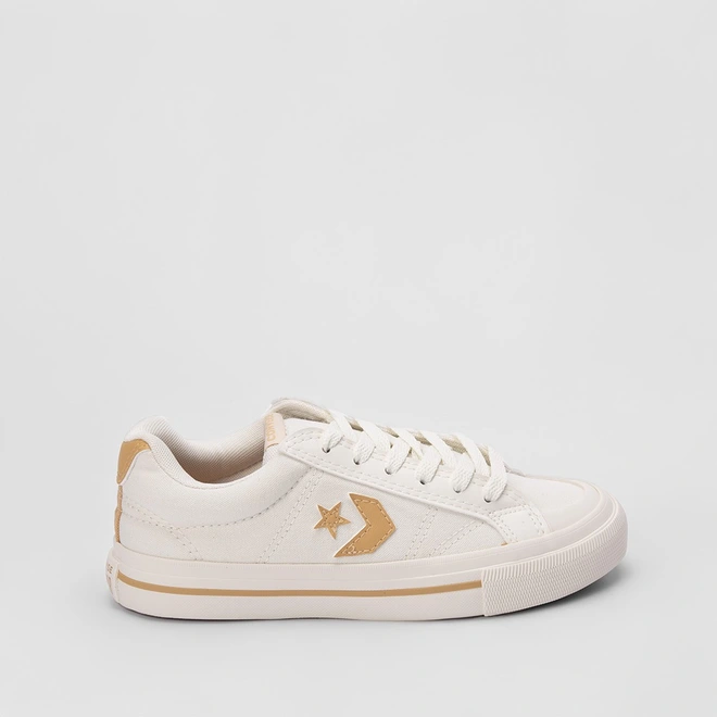 Tênis Converse All Star Sport Casual Tecido Caramelo & Branco