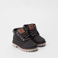 Bota Coturno Bebê Molekinho Tratorada Preto