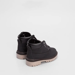Bota Coturno Bebê Molekinho Tratorada Preto