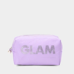 Necessaire Qualis Glam Ziper Pérola Lilás
