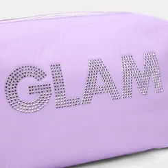 Necessaire Qualis Glam Ziper Pérola Lilás