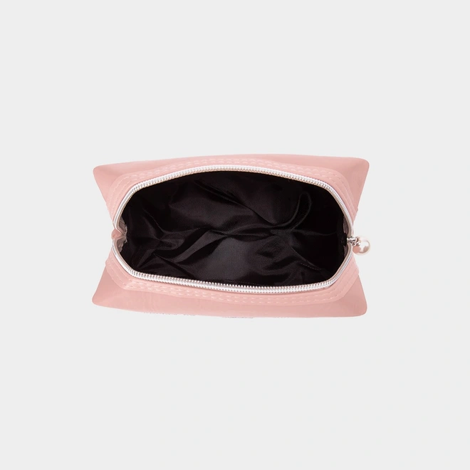 Necessaire Qualis Glam Ziper Pérola Rosa