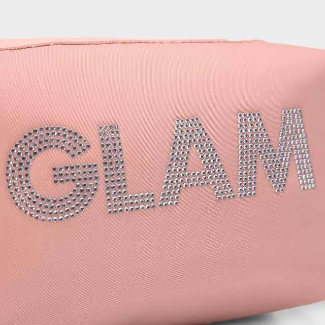 Necessaire Qualis Glam Ziper Pérola Rosa