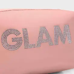 Necessaire Qualis Glam Ziper Pérola Rosa