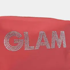 Necessaire Qualis Glam Ziper Pérola Vermelho