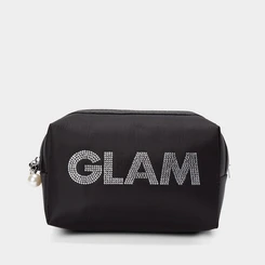 Necessaire Qualis Glam Ziper Pérola Preto