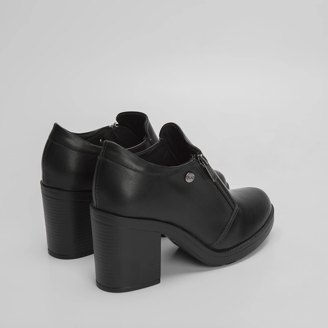 Sapato Oxford Quiz Ziper Lateral Preto