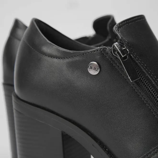 Sapato Oxford Quiz Ziper Lateral Preto
