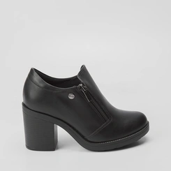 Sapato Oxford Quiz Ziper Lateral Preto