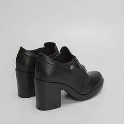 Sapato Oxford Quiz Ziper Lateral Preto