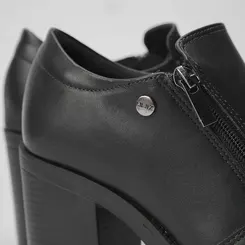 Sapato Oxford Quiz Ziper Lateral Preto