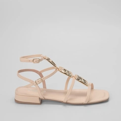 Sandália Gabriela Gladiadora Metal Off White