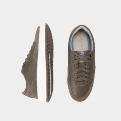 Tenis Casual Democrata Couro Drake Pulse Grafite