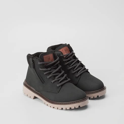 Bota Coturno Infantil Molekinho Zíper Lateral Preto