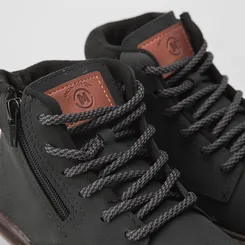 Bota Coturno Infantil Molekinho Zíper Lateral Preto