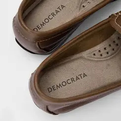 Mocassim Democrata Ted Easy Couro Marrom