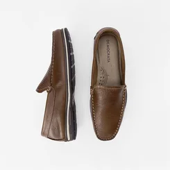 Mocassim Democrata Ted Easy Couro Marrom