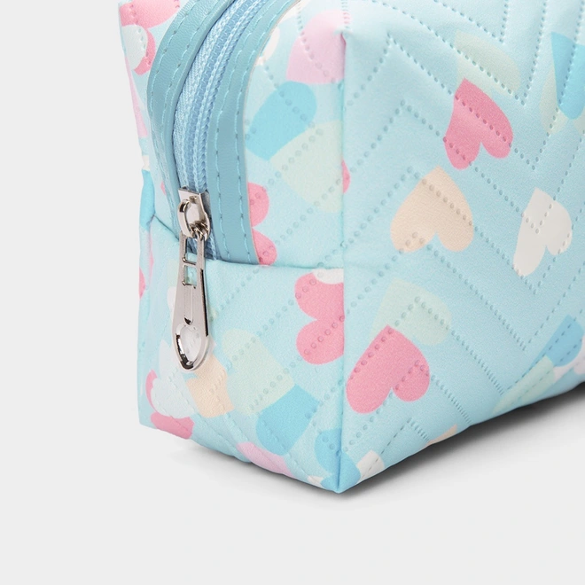 Necessaire Qualis Corações Azul
