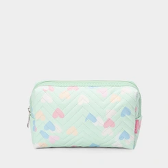 Necessaire Qualis Corações Verde