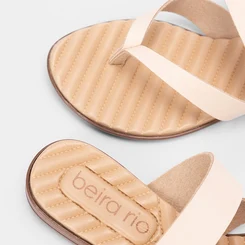 Rasteira Beira Rio Tira de Dedo Estilizada Off White