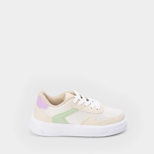 Tênis Infantil Gabrielinha Brilho & Recortes Color Bege