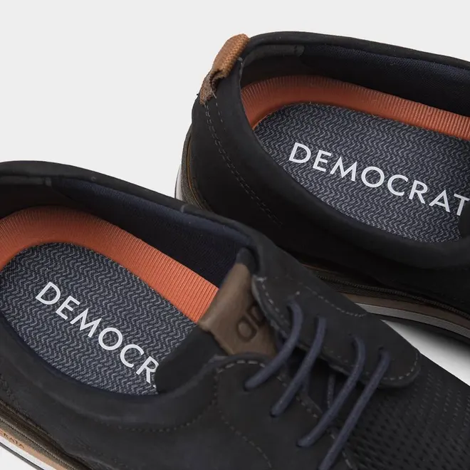 Sapato Social Masculino Democrata Couro Azul Marinho