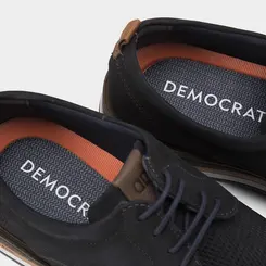 Sapato Social Masculino Democrata Couro Azul Marinho