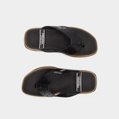 Chinelo Pegada Anatomics Couro Preto
