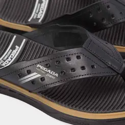 Chinelo Pegada Anatomics Couro Preto