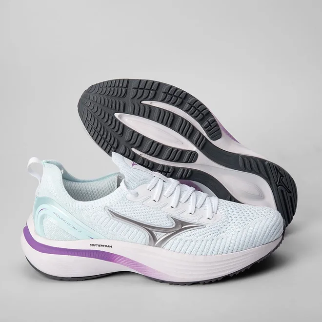 Tênis Mizuno Glow 2 Feminino Lilás & Branco