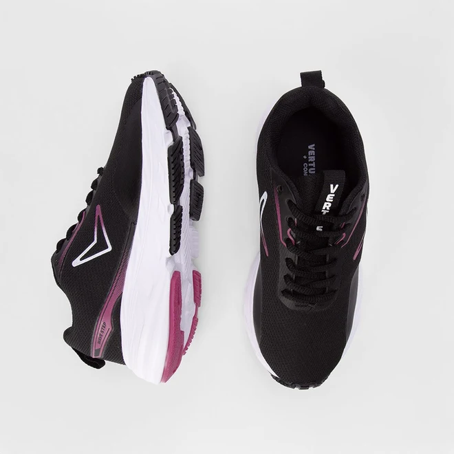 Tênis Vertus Esportivo Feminino Wave Step Preto