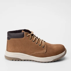 Bota Coturno Mac & Jac Couro Basic Caramelo