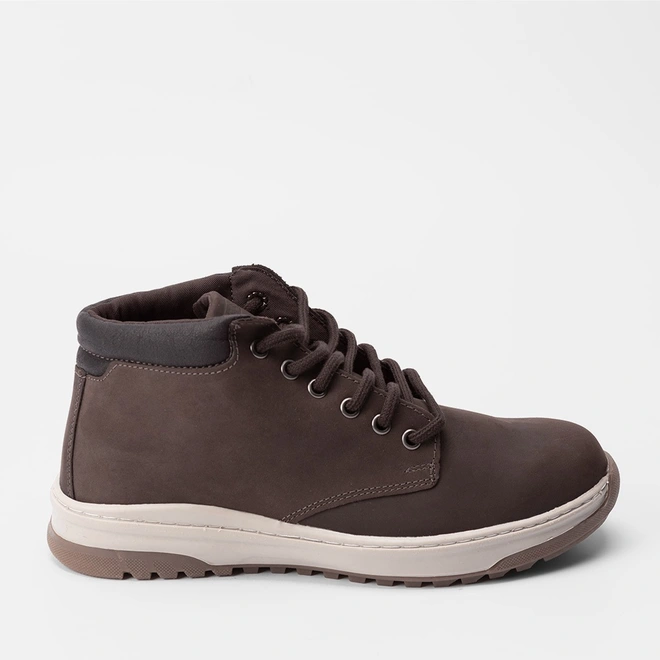 Bota Coturno Mac & Jac Couro Marrom