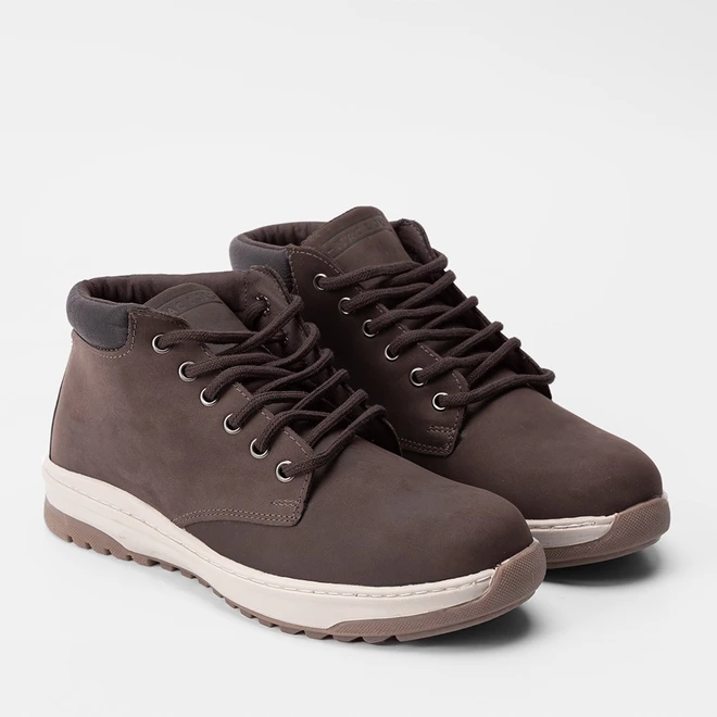 Bota Coturno Mac & Jac Couro Marrom
