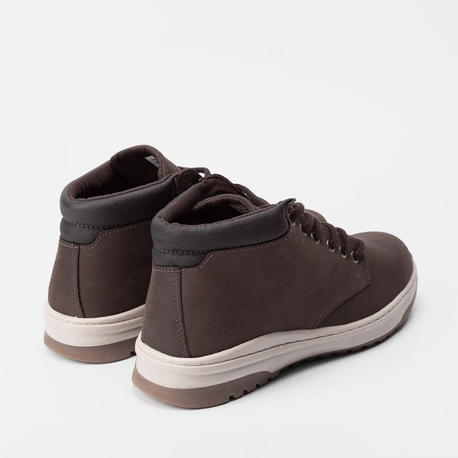 Bota Coturno Mac & Jac Couro Marrom