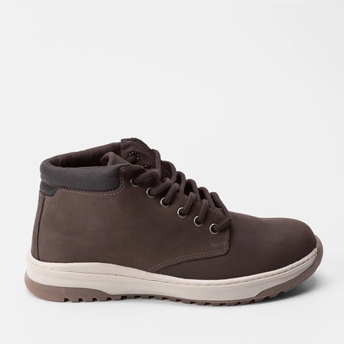Bota Coturno Mac & Jac Couro Marrom
