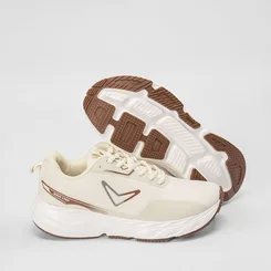 Tênis Vertus Esportivo Feminino Wave Step Marrom & Bege
