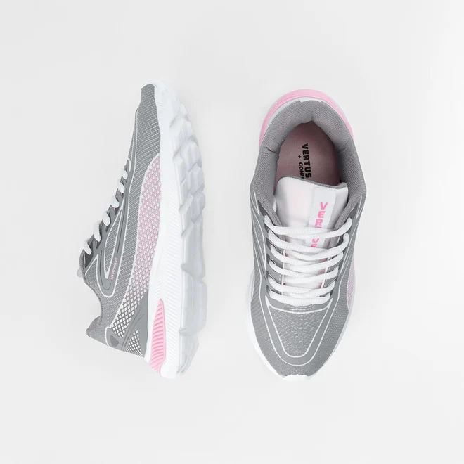 Tênis Vertus Esportivo Feminino Hype Wave Cinza
